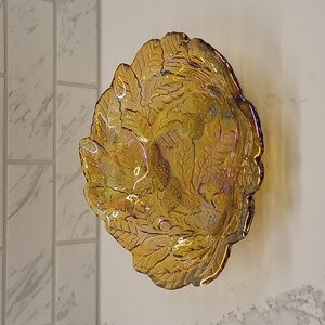 Beautiful Loganberry Carnival Glass Bowl